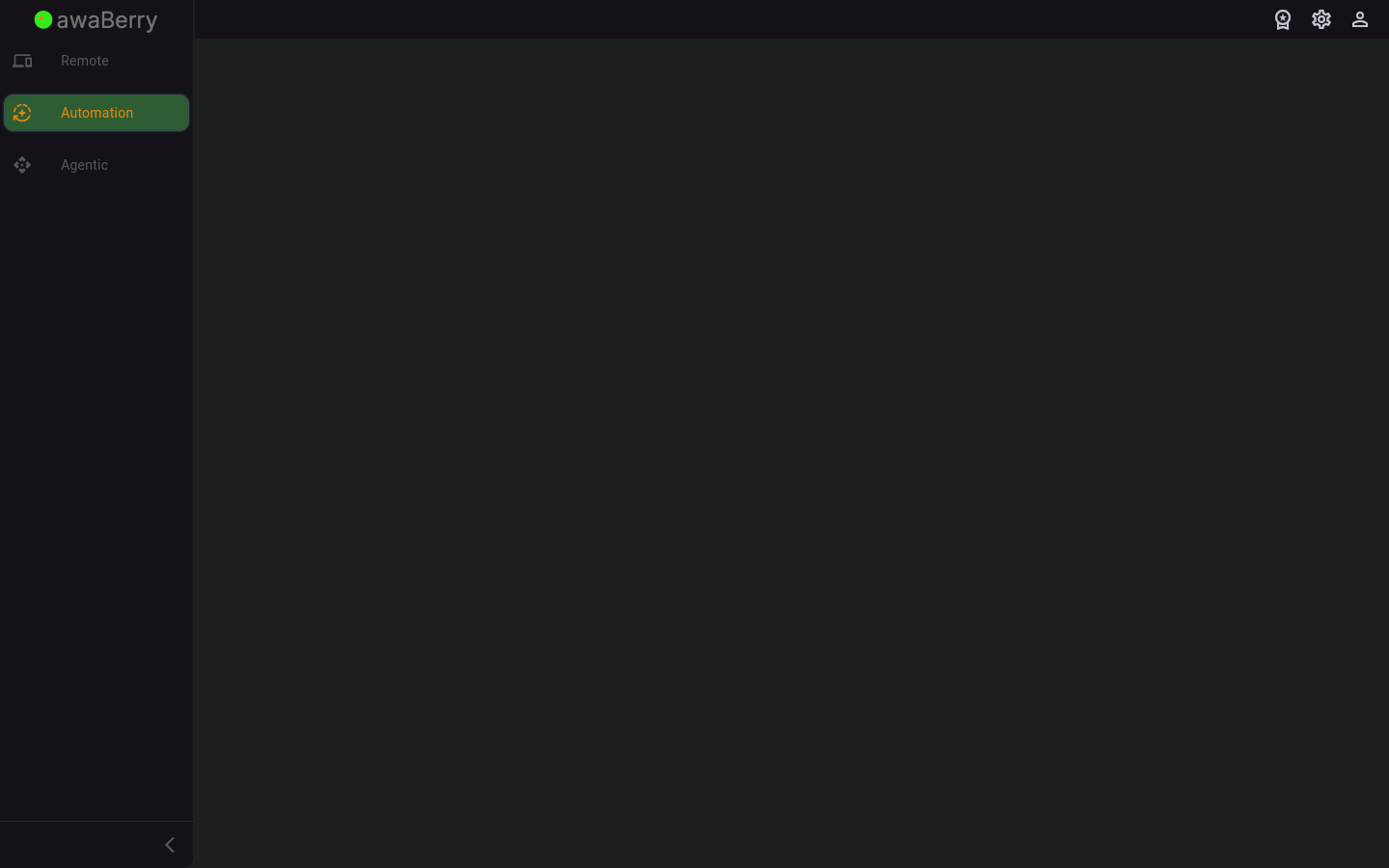Automation Settings — initial state