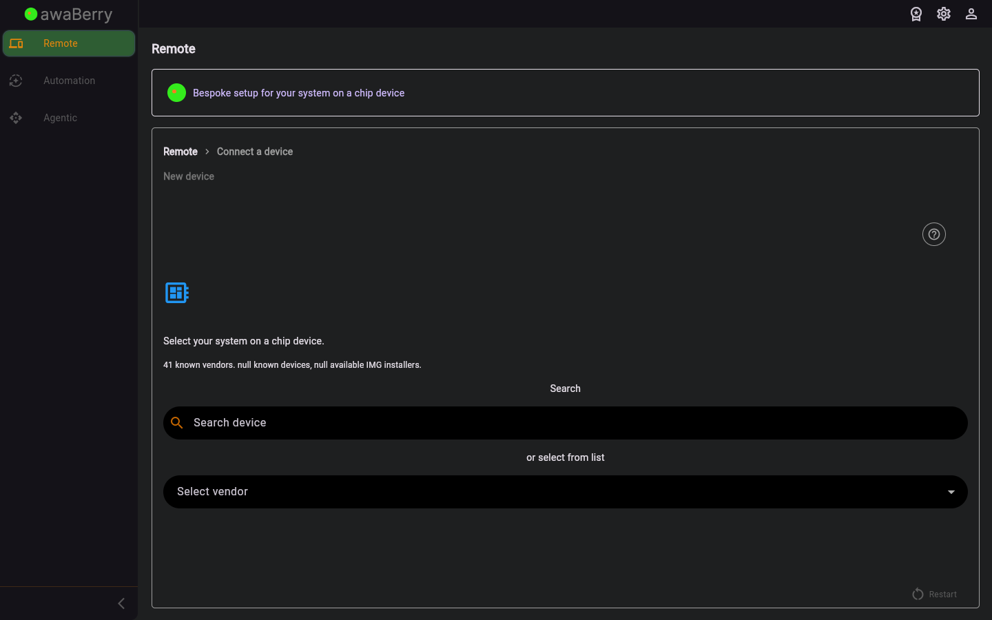 Bespoke SoC Provisioning — initial state