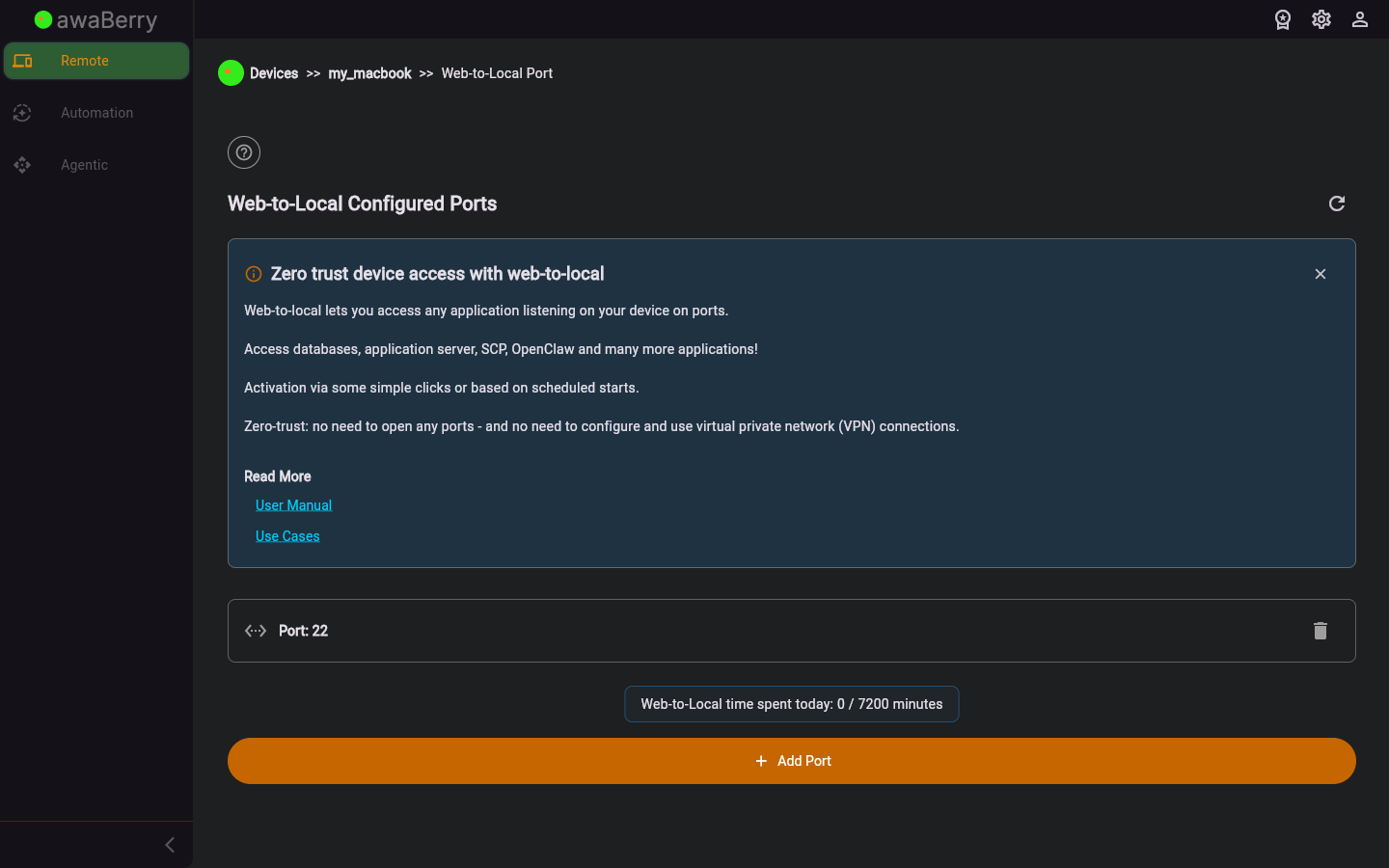 Web-to-Local Tunnel — after interaction